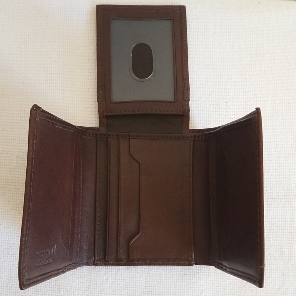 Leather Trifold Wallet RFID Protection